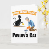 パブロフの猫 – 心理学おもしろい カード (黄色い花)