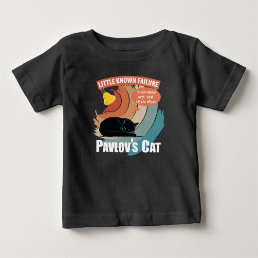 パブロフの猫 – 心理学おもしろい ベビーTシャツ (正面)