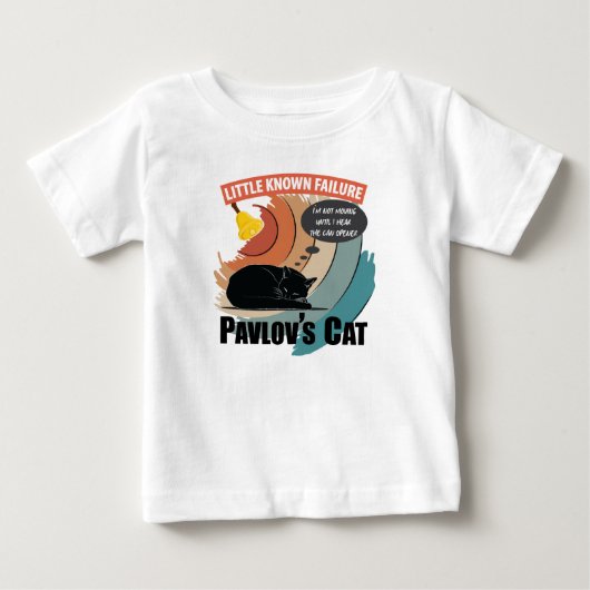 パブロフの猫 – 心理学おもしろい ベビーTシャツ (正面)