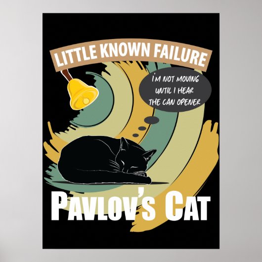 パブロフの猫 – 心理学おもしろい ポスター (正面)