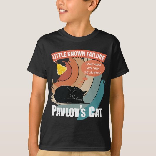 パブロフの猫 – 心理学おもしろい Tシャツ (正面)