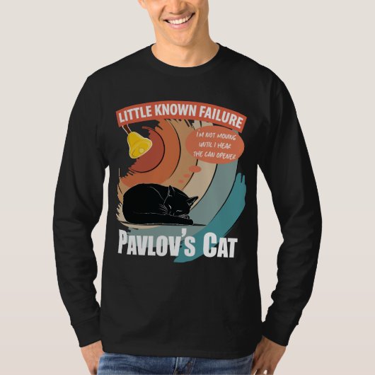 パブロフの猫 – 心理学おもしろい Tシャツ (正面)