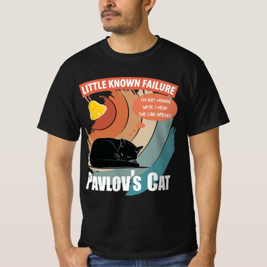パブロフの猫 – 心理学おもしろい Tシャツ (正面)