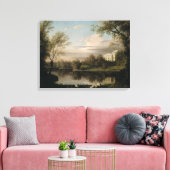 パブロフスク宮殿のビュー， c.1800 キャンバスプリント (インサイチュ (リビング))