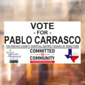 パブロ・カラスコに投票 ウィンドウサイン (シート2)