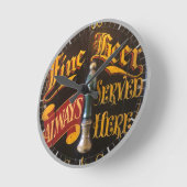 パブ伝統的ビール ラウンド壁時計 (傾斜)