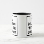 パブ大家すごいタレント。2トーンコーヒーマグ マグカップ (中央)