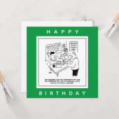 パブ料理とパブのメニュー漫画 カード (正面/裏面インサイチュ)