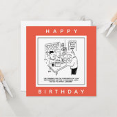 パブ料理とパブのメニュー漫画 カード (正面/裏面インサイチュ)