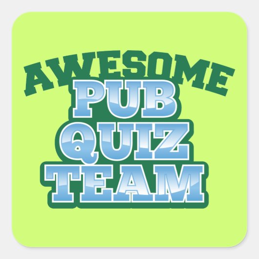 パブ素晴らしクイズチーム！ スクエアシール (正面)