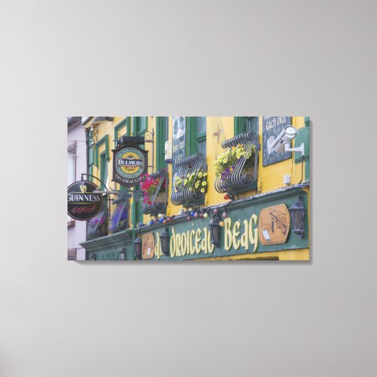 パブ、ディンレ、ディンレ半島、郡ケリー、 キャンバスプリント (正面)