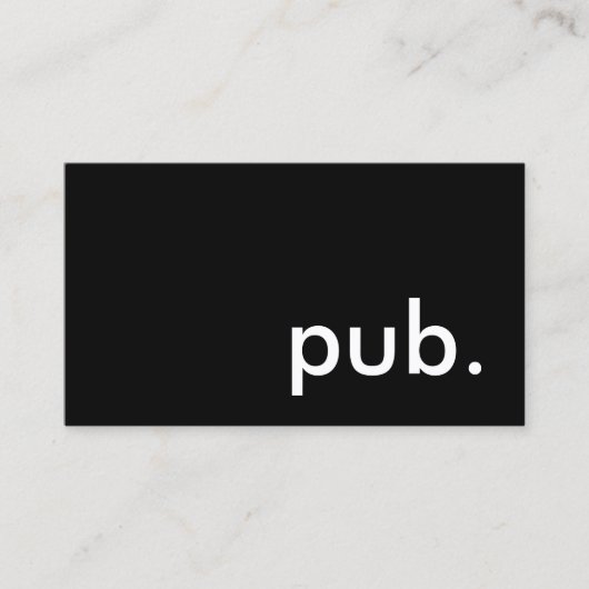 パブ 名刺 (正面)