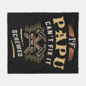 パプもしカントそれを修正すおもしろいるGrandpa フリースブランケット (正面(横))