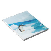 パプアニアのgentoo penguin、Pygoscelis、飛び降りる ノートパッド (アングル)