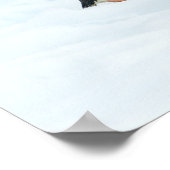 パプアニアのgentoo penguin、Pygoscelis、飛び降りる ポスター (角)