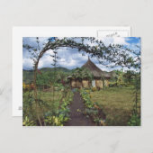 パプアニューのゴロカの高地の村 ポストカード (正面/裏面)