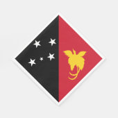 パプアニューギニアの国旗 スタンダードランチョンナプキン (角)