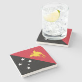 パプアニューギニアの国旗 ストーンコースター (横)