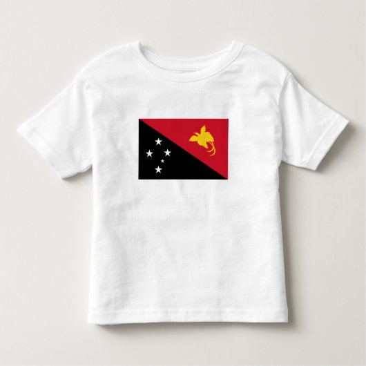 パプアニューギニアの国旗 トドラーTシャツ (正面)