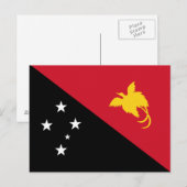 パプアニューギニアの国旗 ポストカード (正面/裏面)