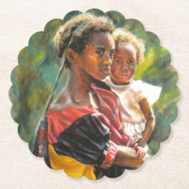 パプアニューギニアの姉妹 ペーパーコースター