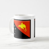 パプアニューギニアの旗 コーヒーマグカップ (正面左)