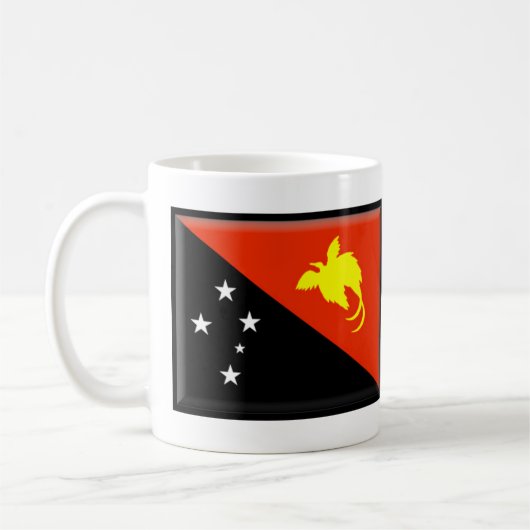パプアニューギニアの旗 コーヒーマグカップ (左)