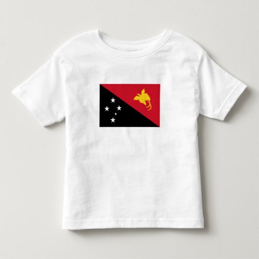 パプアニューギニアの旗 トドラーTシャツ (正面)