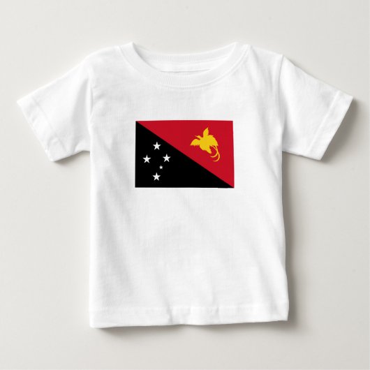 パプアニューギニアの旗 ベビーTシャツ (正面)