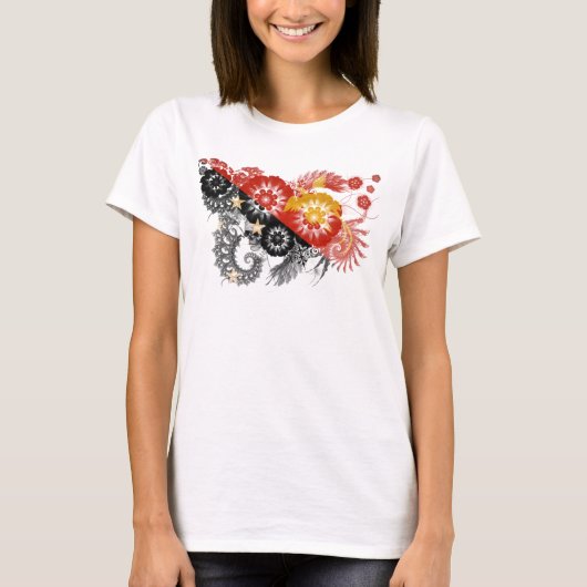 パプアニューギニアの旗 Tシャツ (正面)