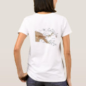 パプアニューギニアの旗Xの地図のTシャツ Tシャツ (裏面)