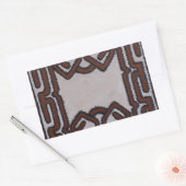 パプアニューギニアタパ布 長方形シール (封筒)