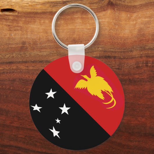 パプアニューギニアフィシェイ国旗のキーチェーン キーホルダー (正面)