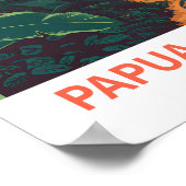 パプアニューギニアレインフォレストイラストレーション旅行 ポスター (角)