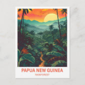 パプアニューギニアレインフォレストイラストレーション旅行 ポストカード (正面)