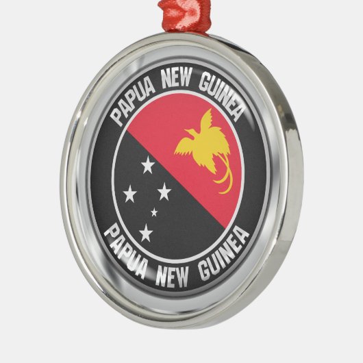 パプアニューギニア丸エンブレム メタルオーナメント (左)