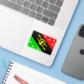 パプアニューギニア南高地州旗 シール (ノートパソコンとiPhone)