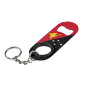 パプアニューギニア国家プライド愛国主義 キーホルダー栓抜き (正面アングル)