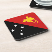 パプアニューギニア国旗のコースター コースター (左側)