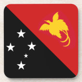 パプアニューギニア国旗のコースター コースター (正面)