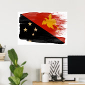 パプアニューギニア国旗のポスター ポスター (ホームオフィス)