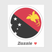 パプアニューギニア国旗の丸シール シール (シート)