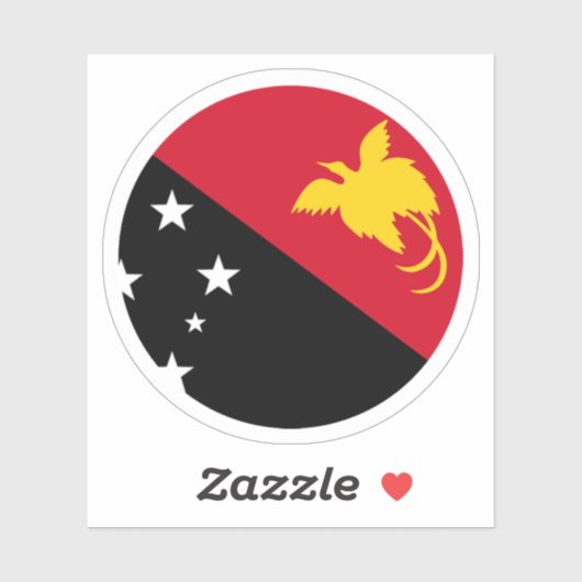 パプアニューギニア国旗の丸シール シール (シート)