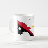 パプアニューギニア国旗の地図 コーヒーマグカップ (正面左)