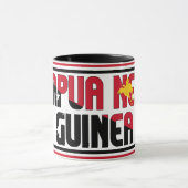 パプアニューギニア国旗の愛国的なコーヒー マグカップ (中央)