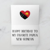 パプアニューギニア国旗愛国誕生日 カード (内部)