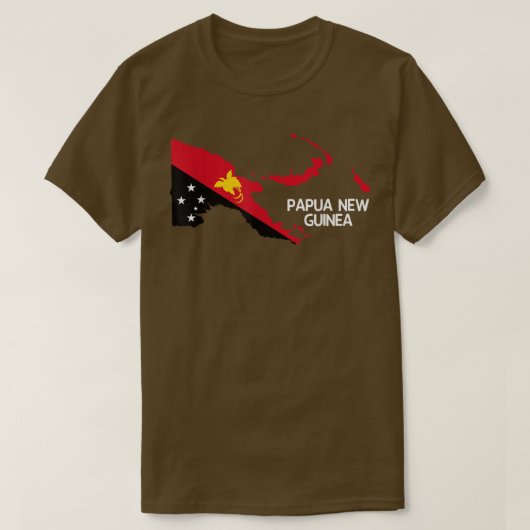パプアニューギニア国旗40 Tシャツ (デザイン正面)