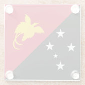 パプアニューギニア国旗 ガラスコースター (裏面)