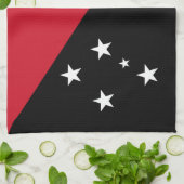 パプアニューギニア国旗 キッチンタオル (折り畳み)