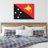 パプアニューギニア国旗 キャンバスプリント (インサイチュ (寝室))